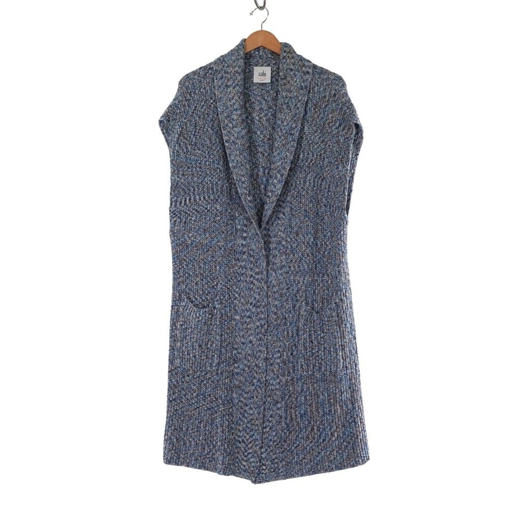 Cabi Napa Knit Open Front Cardigan Vest Duster Sweater Medium